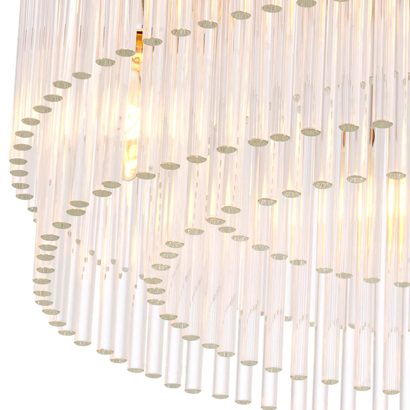Tiered Linear Glass Flush Mount Ceiling Light - Image 2