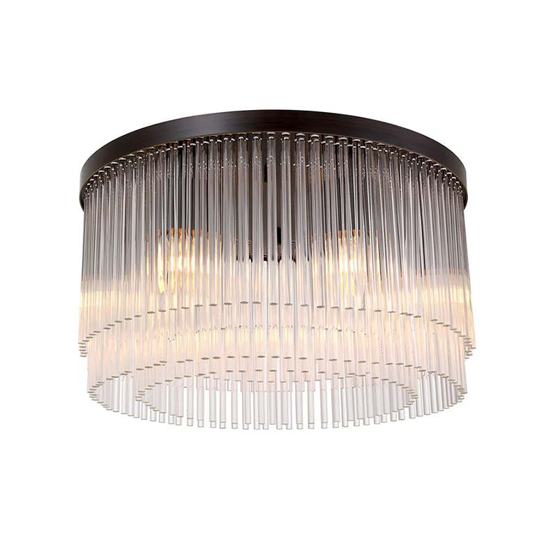 Tiered Linear Glass Flush Mount Ceiling Light - Image 6