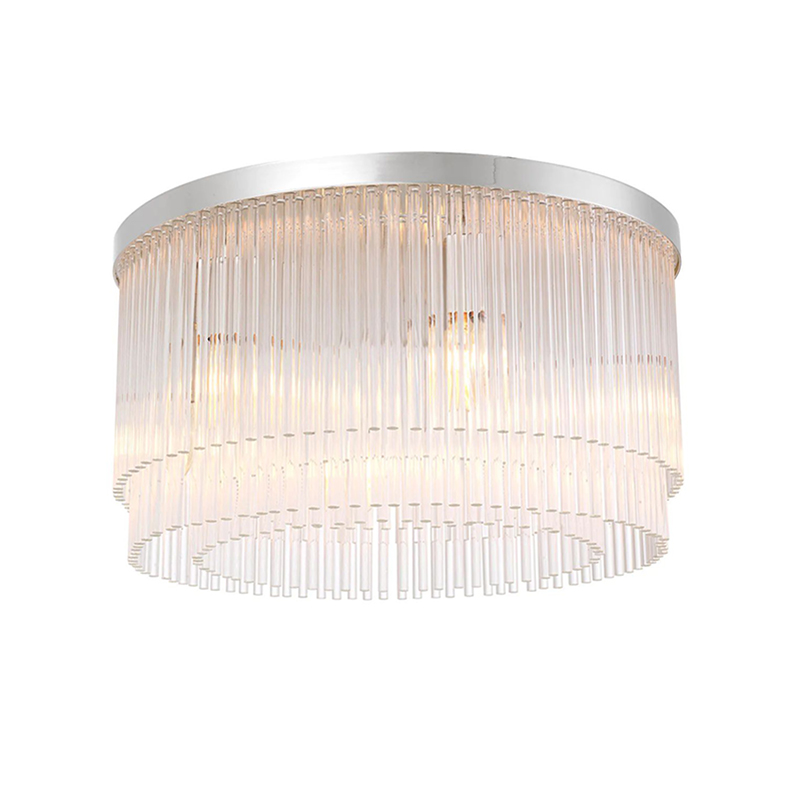 Tiered Linear Glass Flush Mount Ceiling Light - Image 9