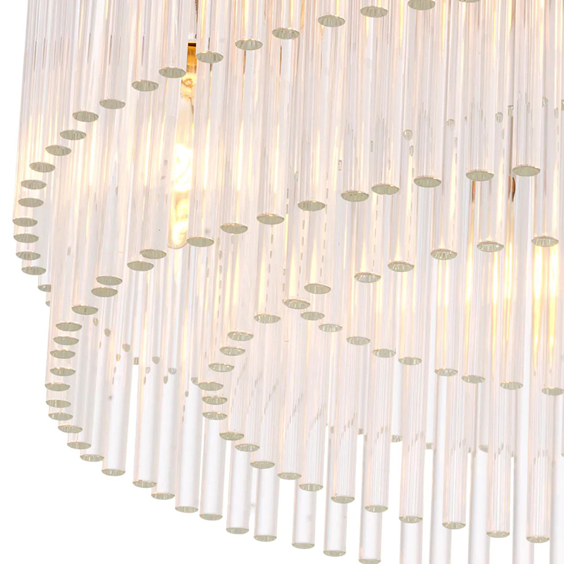 Tiered Linear Glass Flush Mount Ceiling Light - Image 8