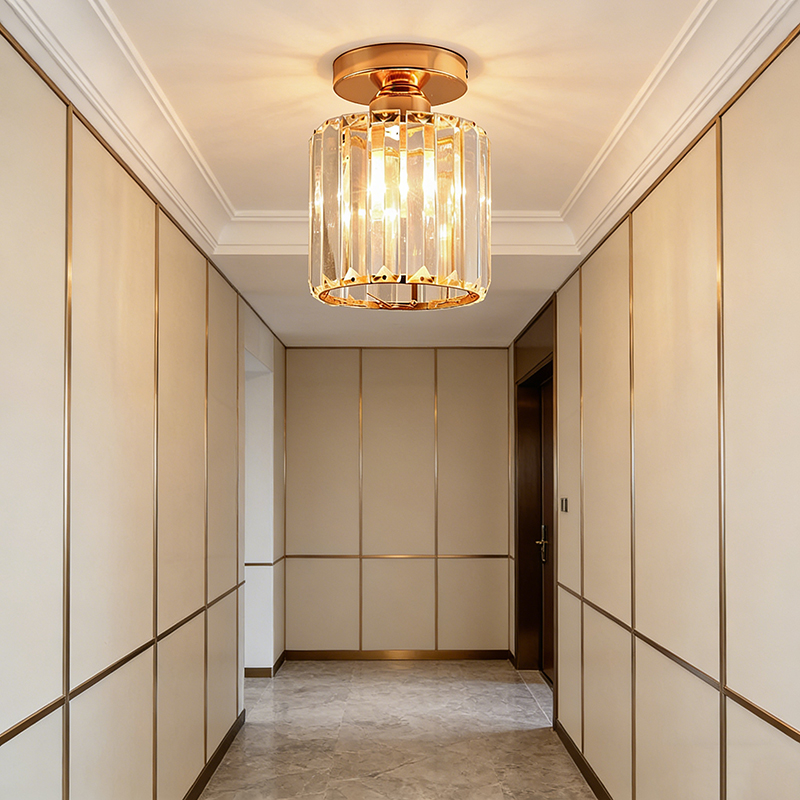 Luxury Crystal Semi-Flush Mount Ceiling Light - Image 2