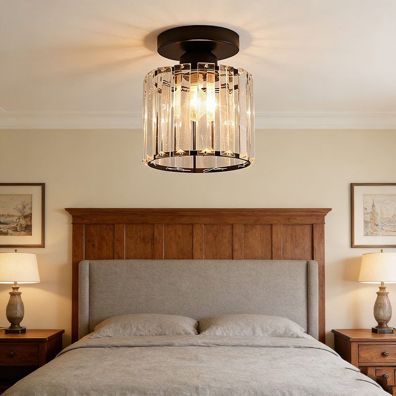 Luxury Crystal Semi-Flush Mount Ceiling Light - Image 5