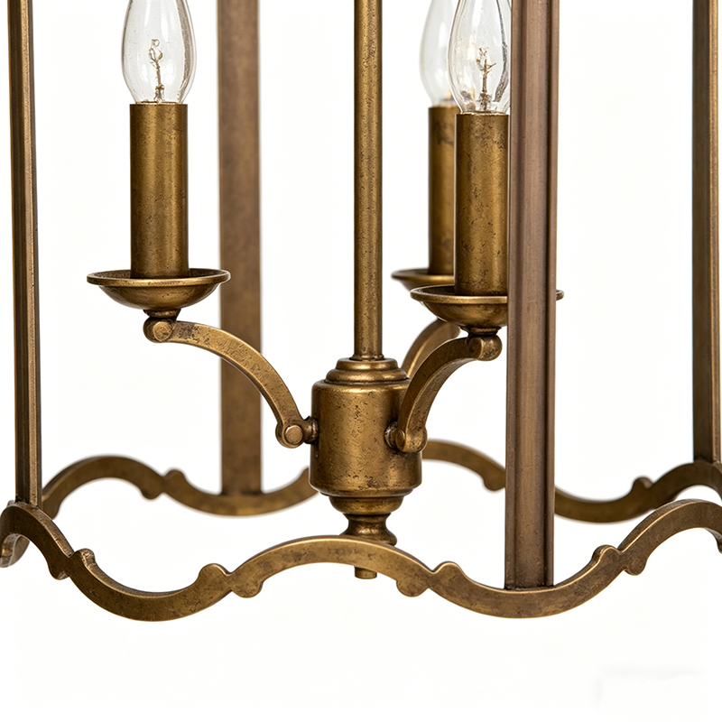 Brass Cage & Birdcage Pendant Light Duo - Image 2
