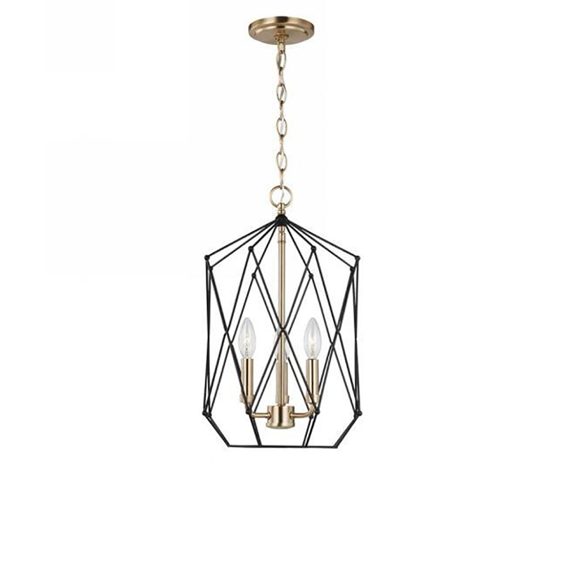 Black & Gold Geometric Cage Lights Set - Image 3