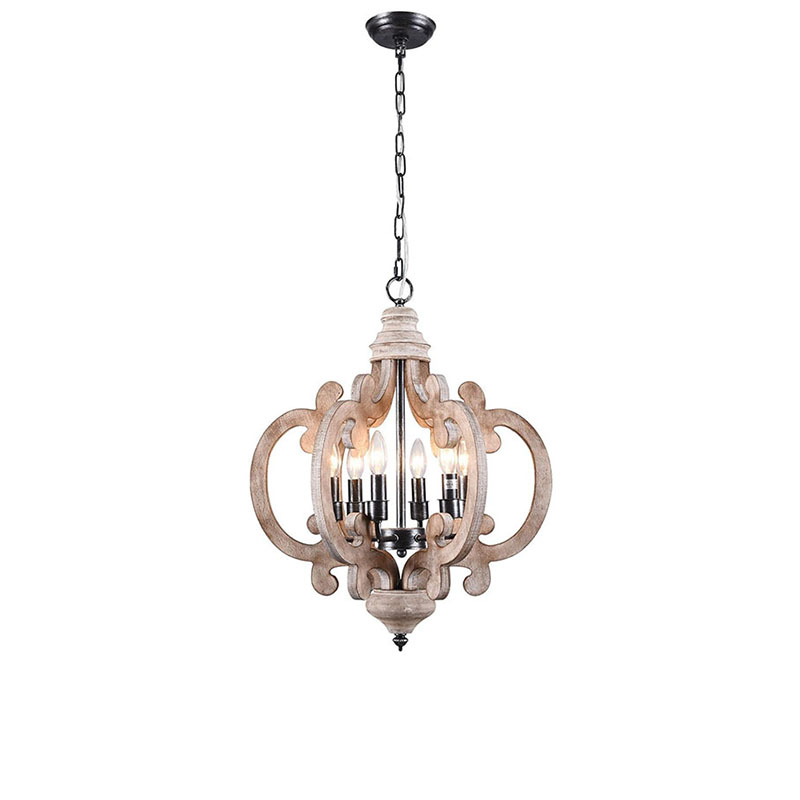 Distressed Wood & Metal Ornate Cage Lights Set - Image 6