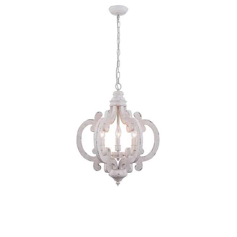 Distressed Wood & Metal Ornate Cage Lights Set - Image 3