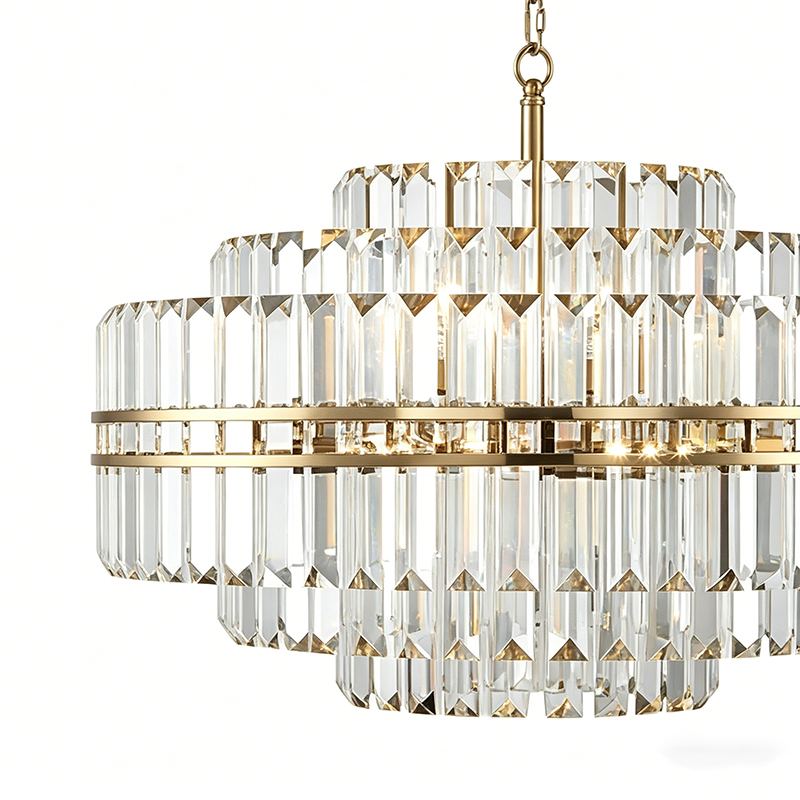 Art Deco Tiered Crystal Chandelier Series - Image 5
