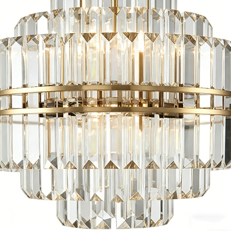 Art Deco Tiered Crystal Chandelier Series - Image 2