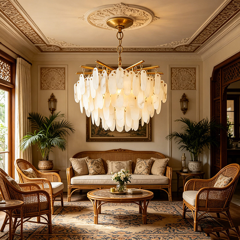 Alabaster Cascade Tiered Pendant Duo - Image 5