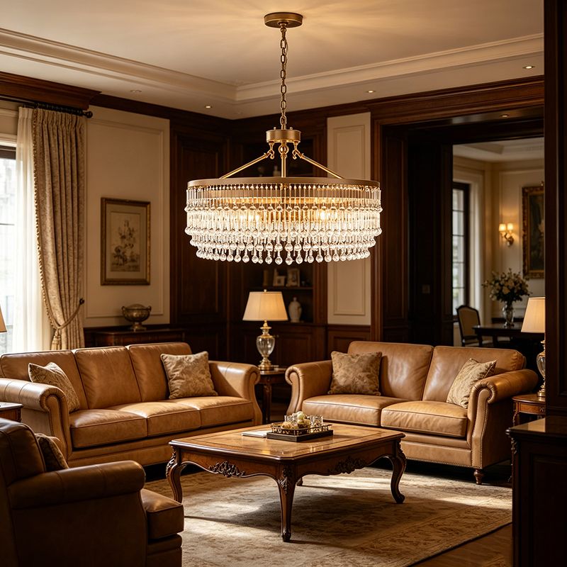 Tiered Waterfall Crystal Chandelier