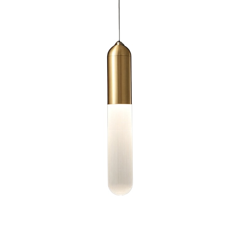 Minimalist Polished Brass Pendant Lights, Multi-Form Clear Glass Decor Fixtures - Image 10