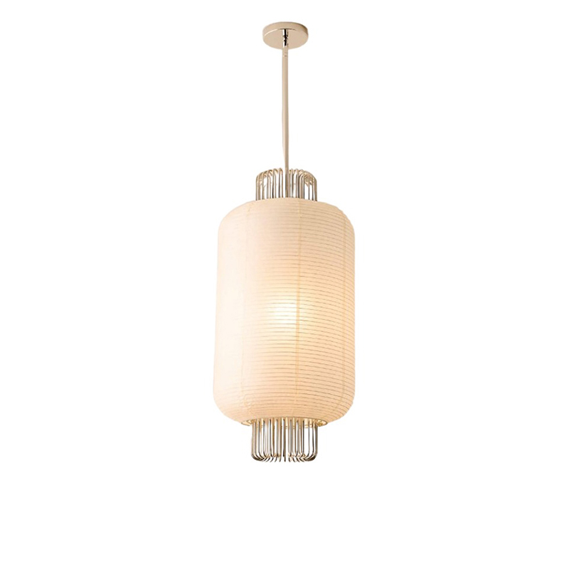 Minimalist Paper Cylinder Pendant Light - Image 3