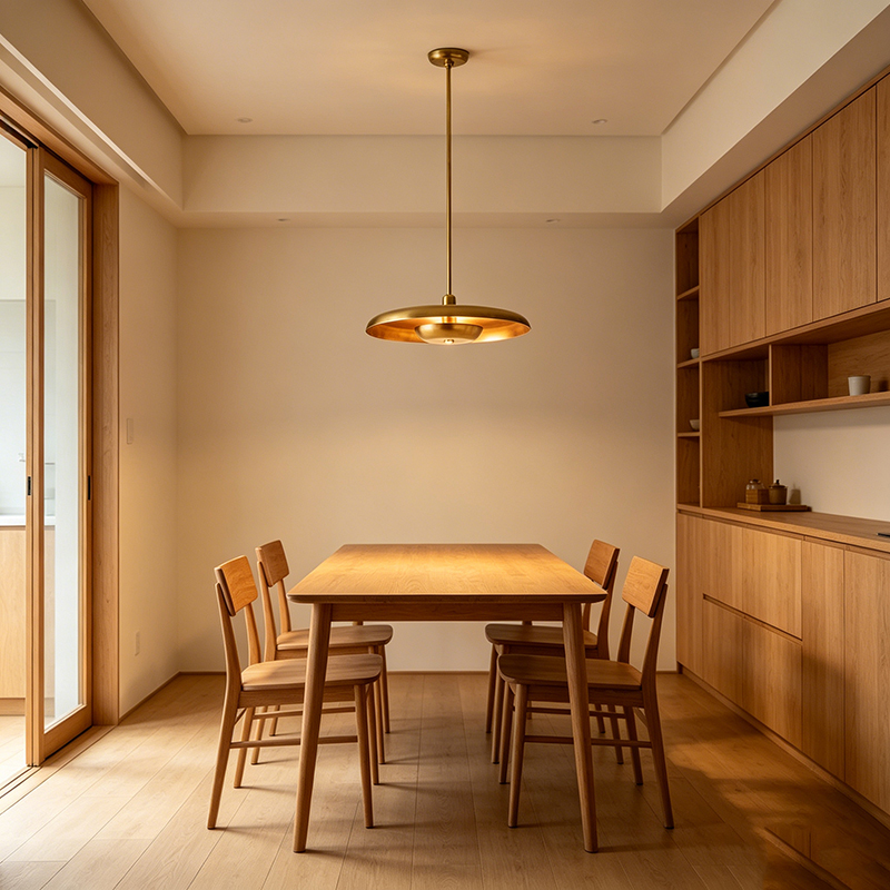 Mid-Century Disc-Shaped Brass Pendant Lights, Multi-Size & Finish Hanging Fixtures