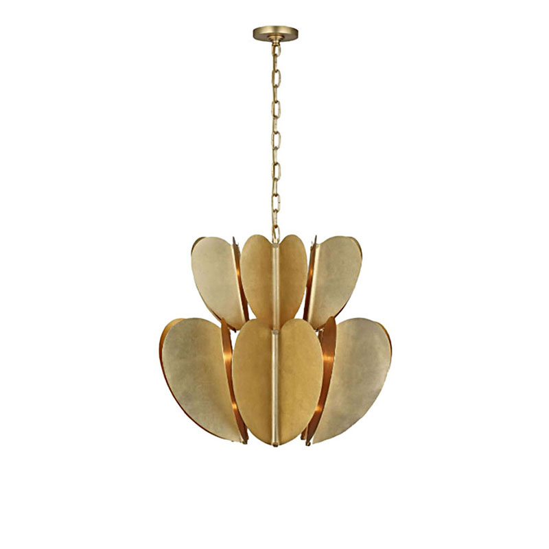 Gold Leaf Flower-Shaped Pendant Light Duo - Image 5