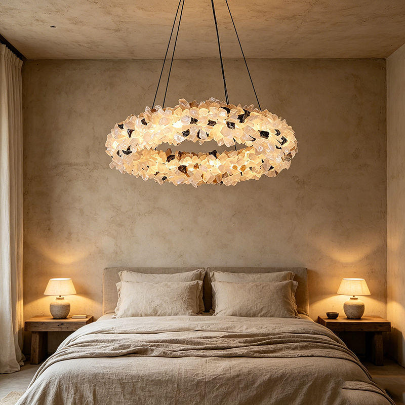 Organic Natural Crystal Ring Chandelier Series - Image 2