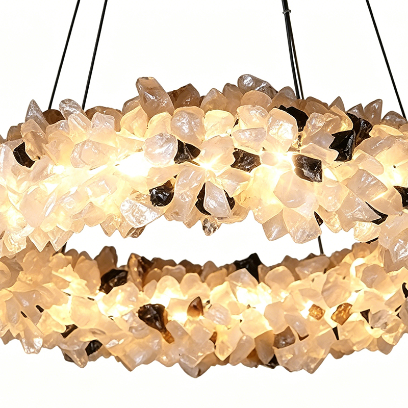 Organic Natural Crystal Ring Chandelier Series - Image 3