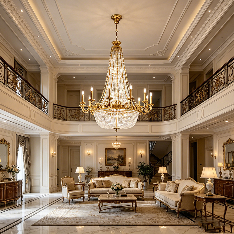Empire Basket Brass & Crystal Chandelier Series - Image 4