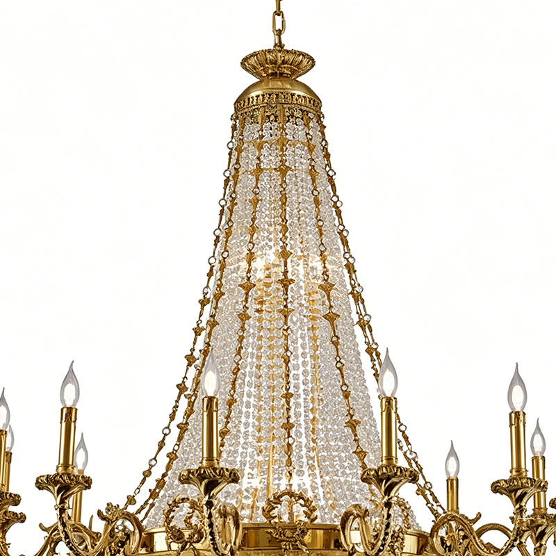 Empire Basket Brass & Crystal Chandelier Series - Image 5