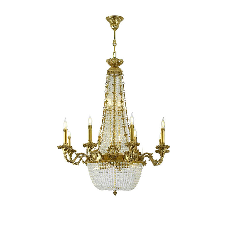 Empire Basket Brass & Crystal Chandelier Series - Image 3