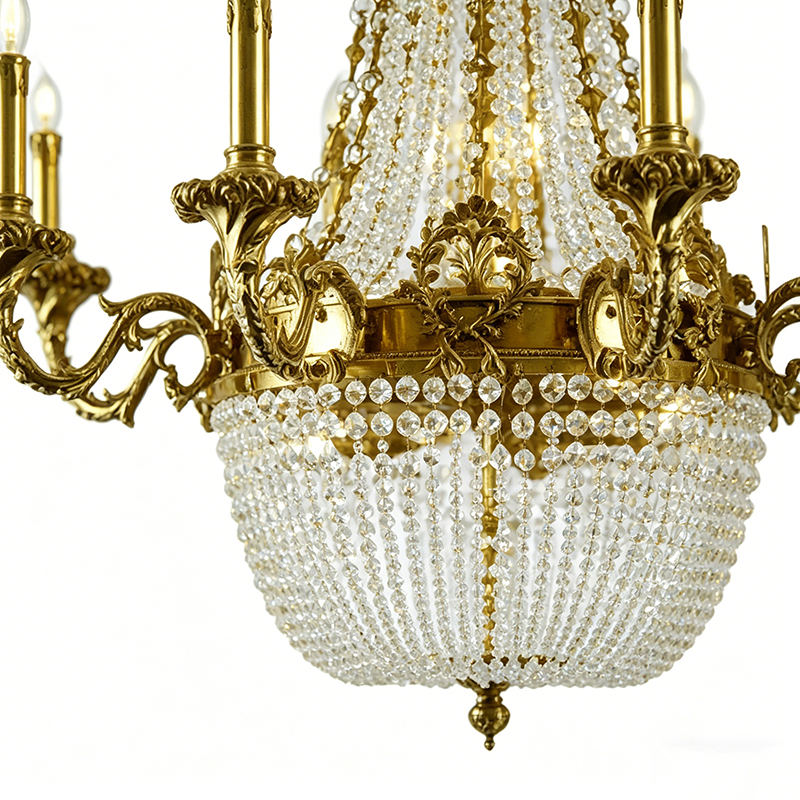 Empire Basket Brass & Crystal Chandelier Series - Image 2