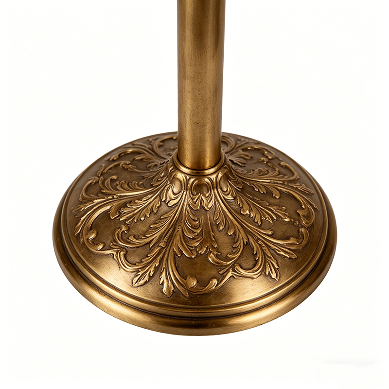 Regal Brass & Crystal Candelabra-Style Floor Lamp - Image 2