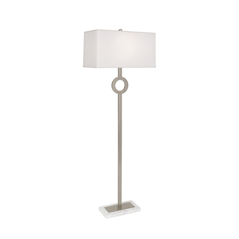 Minimalist Geometric Metal & Marble Floor Lamp Set - Image 3