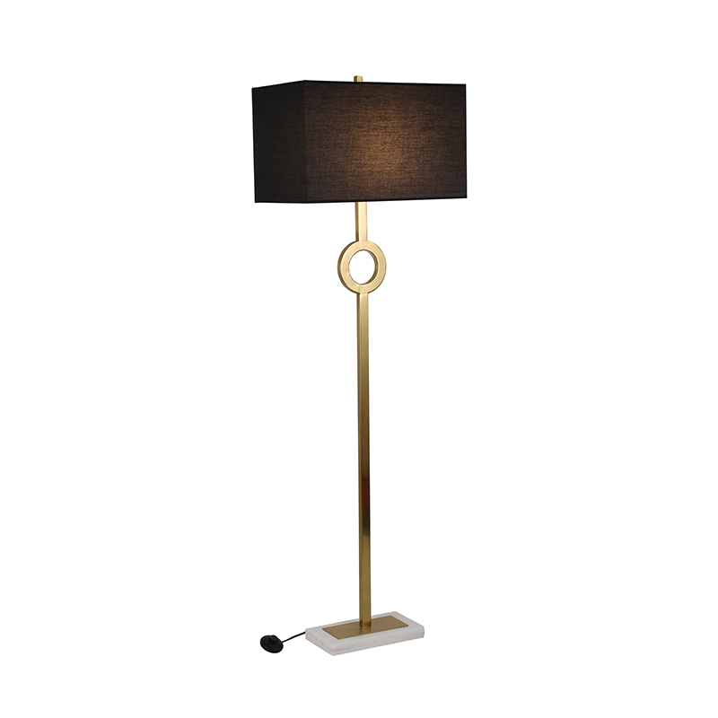 Minimalist Geometric Metal & Marble Floor Lamp Set - Image 6