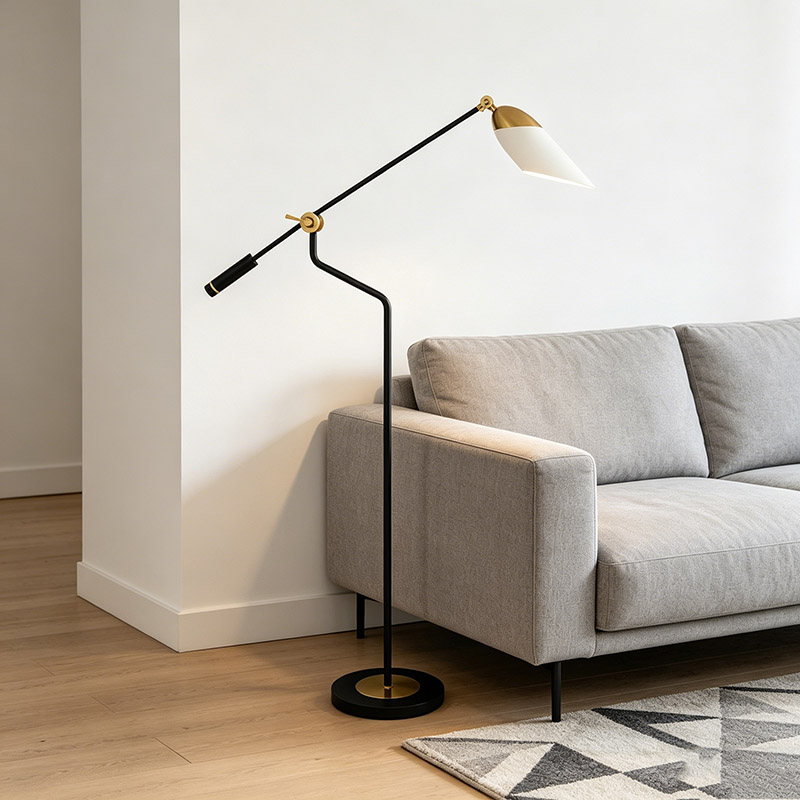 Adjustable Balance-Arm Task Floor Lamp Duo