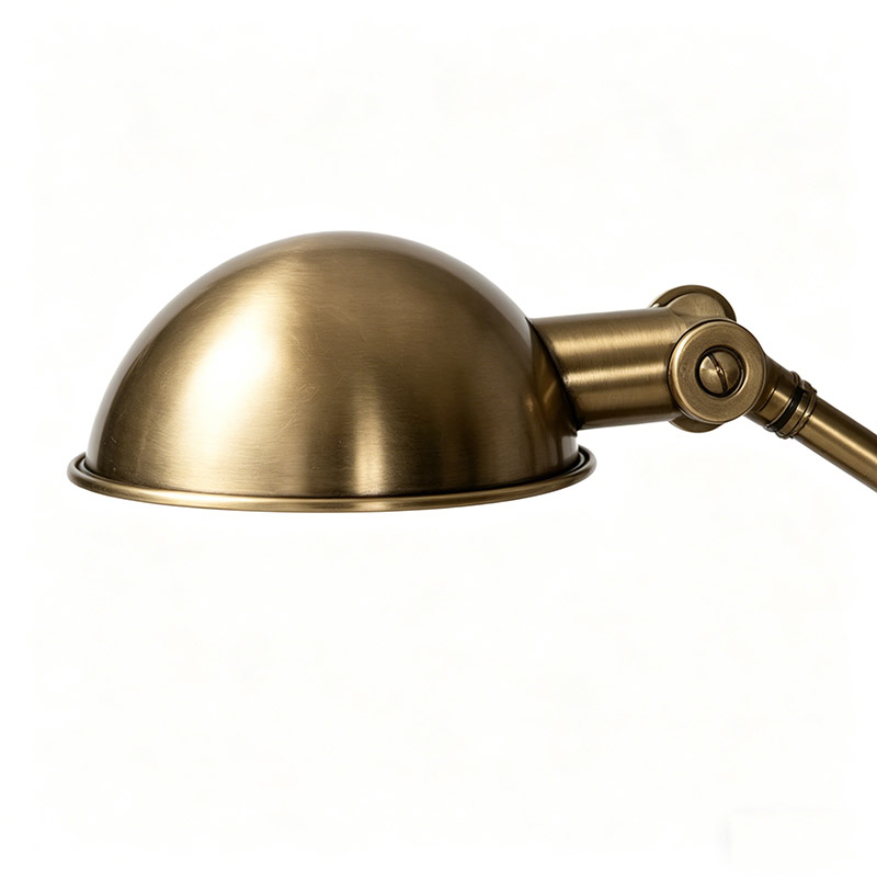 Vintage Brass Adjustable Task Floor Lamp Trio - Image 6