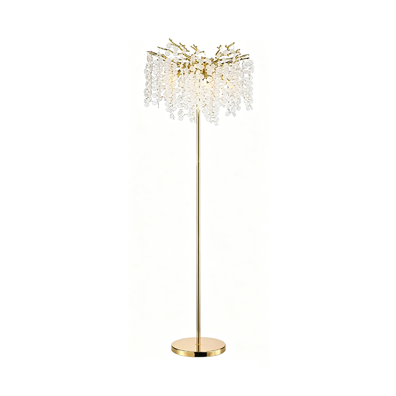 Golden Tree-Shaped Crystal Floor Lamp Set - Image 3