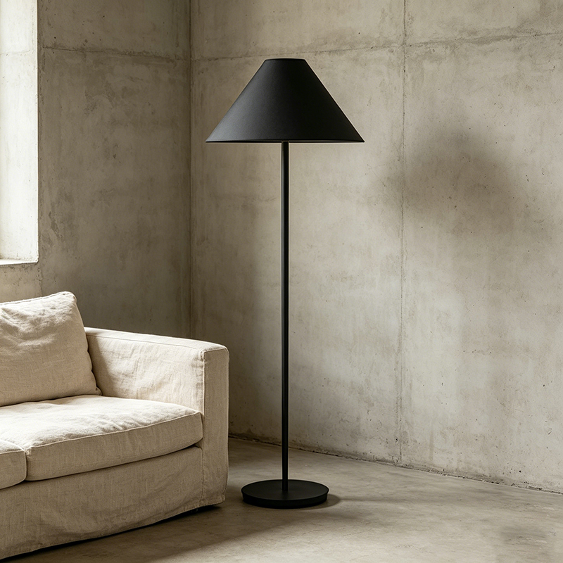 Minimalist Cone-Shaped Metal Floor Lamp - Image 2