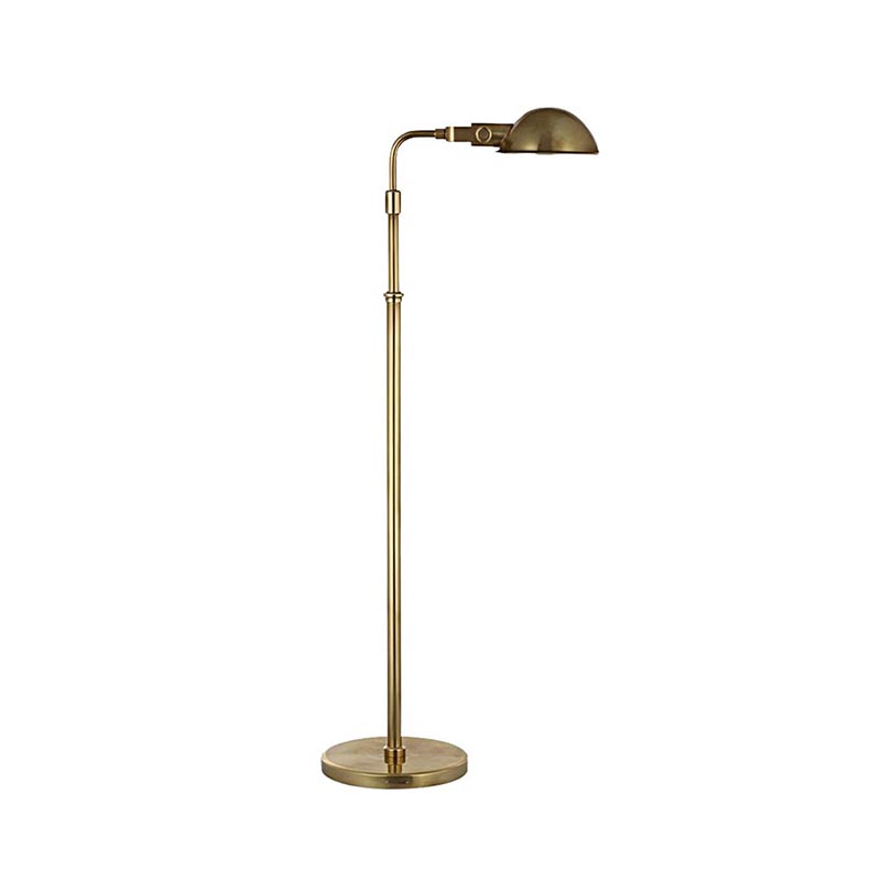 Vintage Adjustable Brass Pharmacy Floor Lamp - Image 3
