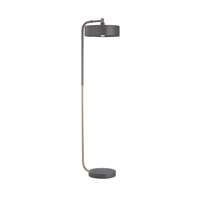 Modern Leather-Wrapped Task Floor Lamp - Image 3