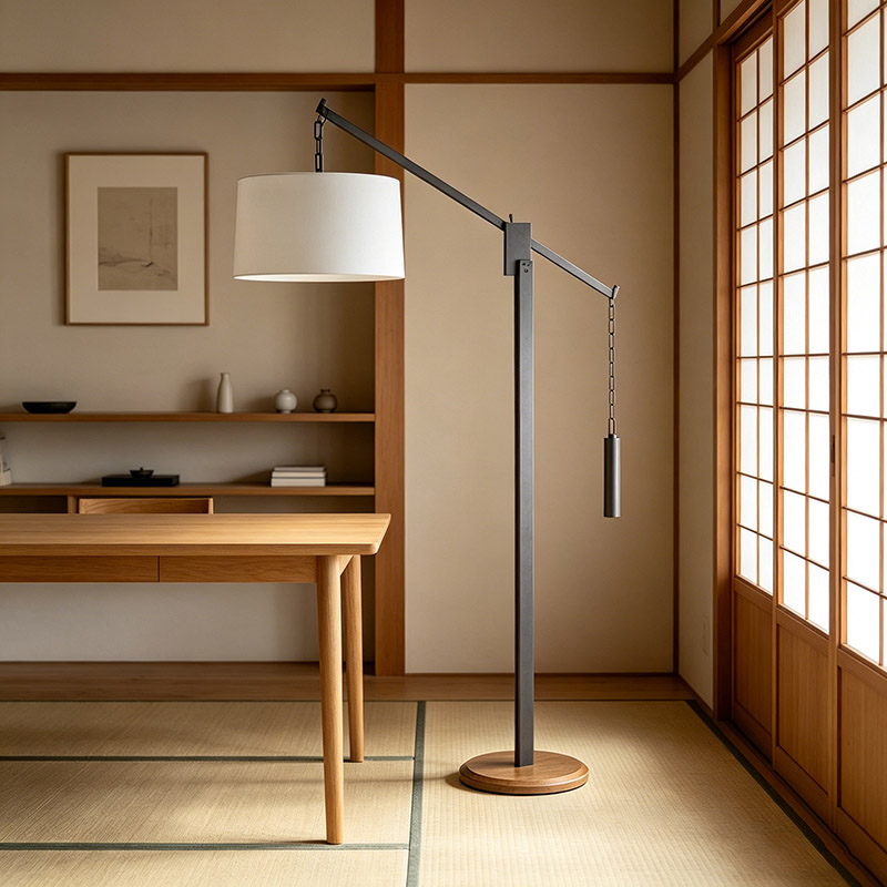 Counterbalance Swing-Arm Floor Lamp