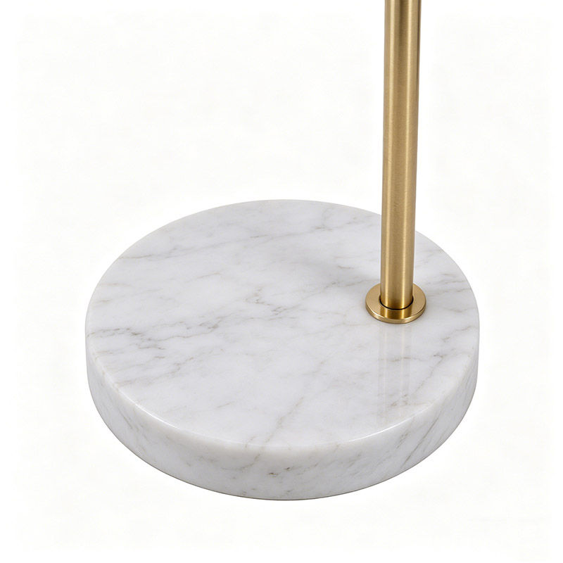 Modern Brass Task Floor Lamp Set With Marble Base - Image 2