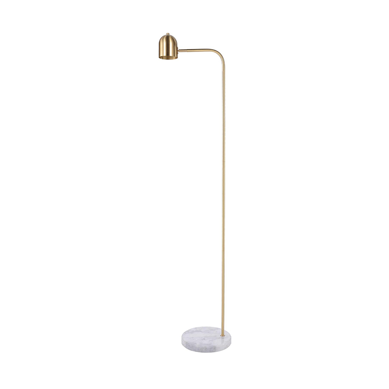Modern Brass Task Floor Lamp Set With Marble Base - Image 7