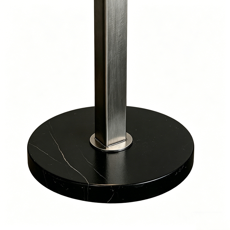Modern Sculptural Crystal Floor Lamp With Marble Base - Image 3