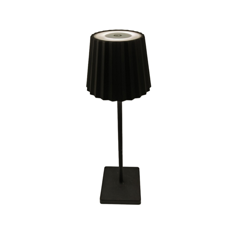 Chic Textured Aluminum Rechargeable Table Lamp - Image 4
