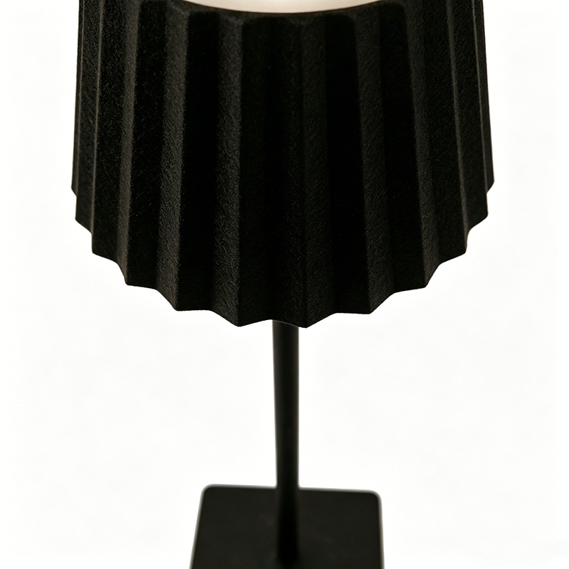 Chic Textured Aluminum Rechargeable Table Lamp - Image 3