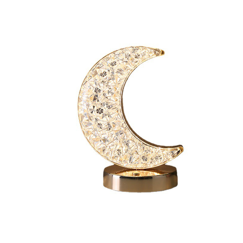 Glam Decorative Acrylic & Metal Cordless Rechargeable Ambient Lamp Collection - Image 4