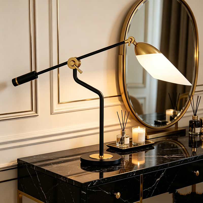 Functional Modern Iron & Glass Work Lamp For Home & Office - Image 5