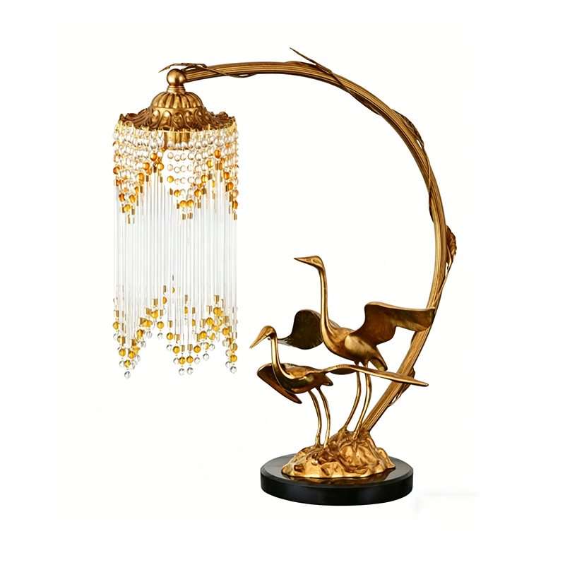 Luxury Vintage Brass & Glass Task Desk Lamp Collection (3 Styles) - Image 9