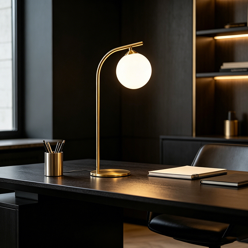 Luxury Vintage Brass & Glass Task Desk Lamp Collection (3 Styles)