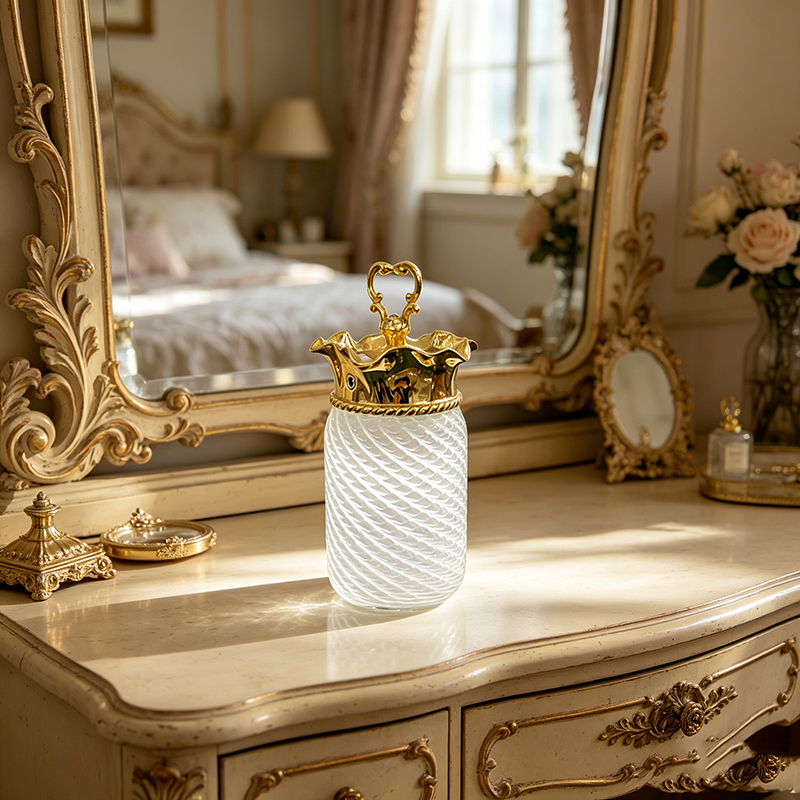 Exquisite Artisan Brass & Glass Rechargeable Table Lamp Collection (6 Designs) - Image 3