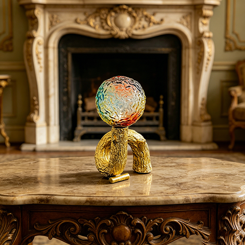 Exquisite Artisan Brass & Glass Rechargeable Table Lamp Collection (6 Designs) - Image 9