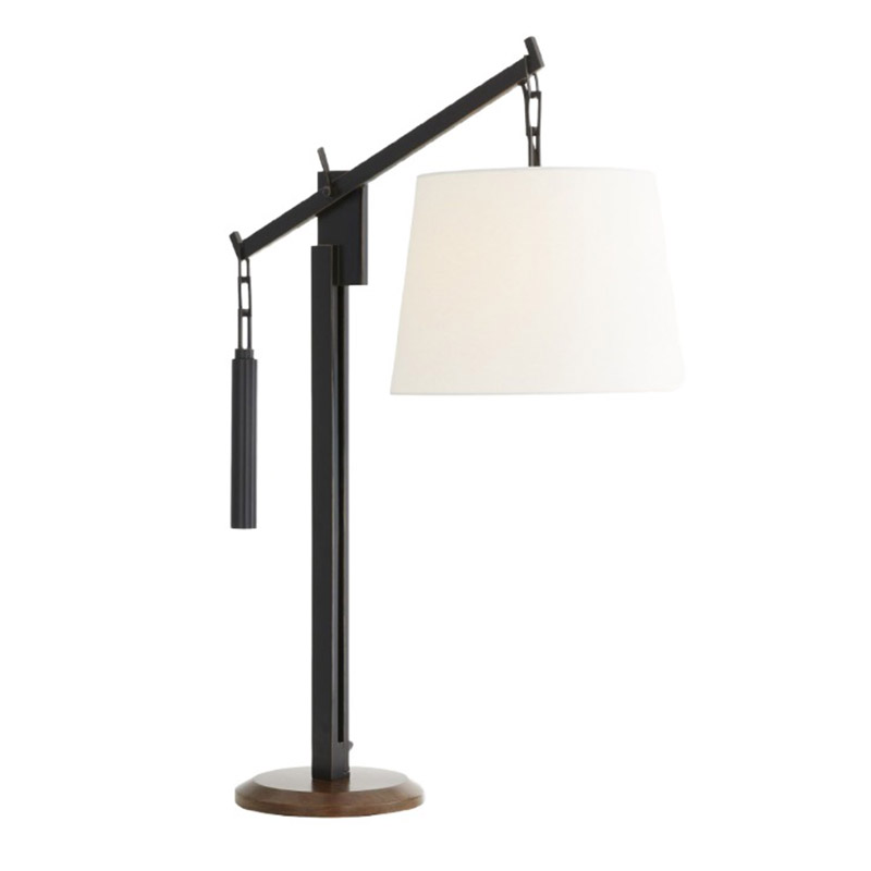 Functional Stylish Metal Fabric Shade Desk Lamp With Adjustable Arms - Image 5
