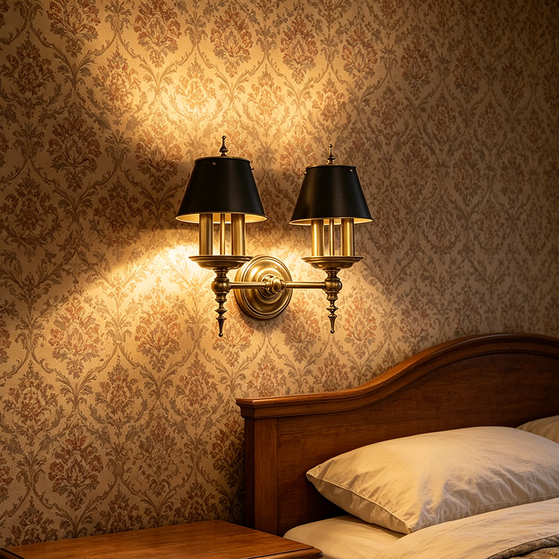 Antique Brass Bell-Shade Wall Sconce (Single & Double Head Options) - Image 4