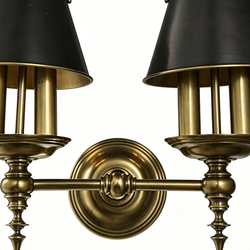 Antique Brass Bell-Shade Wall Sconce (Single & Double Head Options) - Image 5