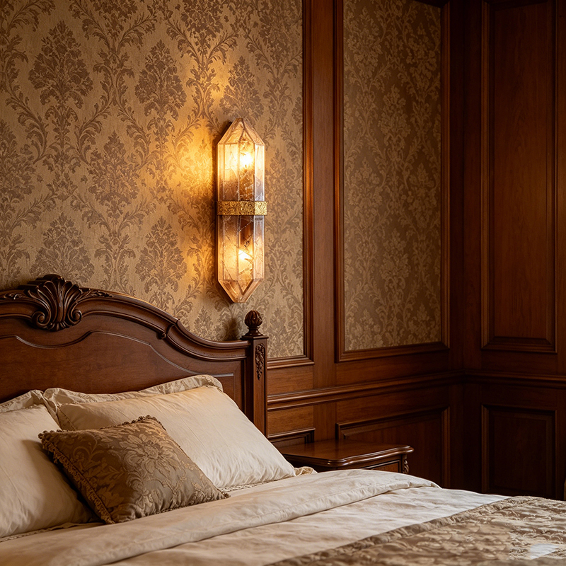 Luxury Natural Smoky Quartz & Brass Wall Sconce Collection – Brass Frame With Smoky Crystal Accents, 2 Distinct Styles For Elegant Home Lighting
