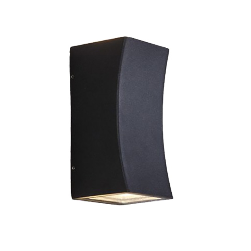 Curved Aluminum Outdoor Wall Sconce, 2 Shapes LED Light With Glass - Image 6